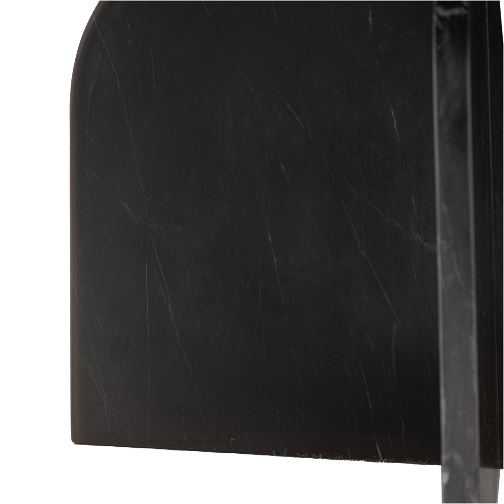 Amalfi Round Marble Coffee Table | Black