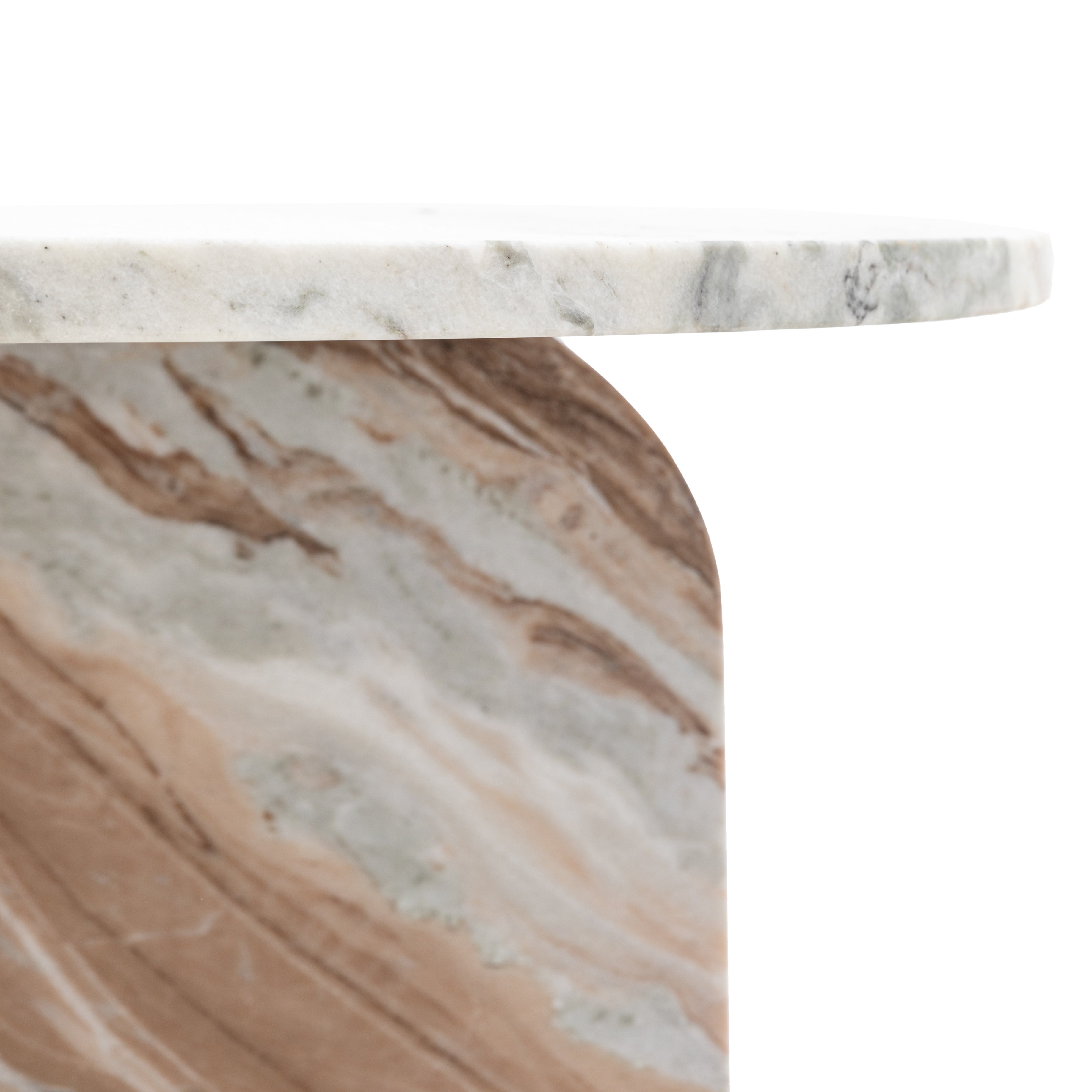 Amalfi Round Marble Coffee Table | Natural