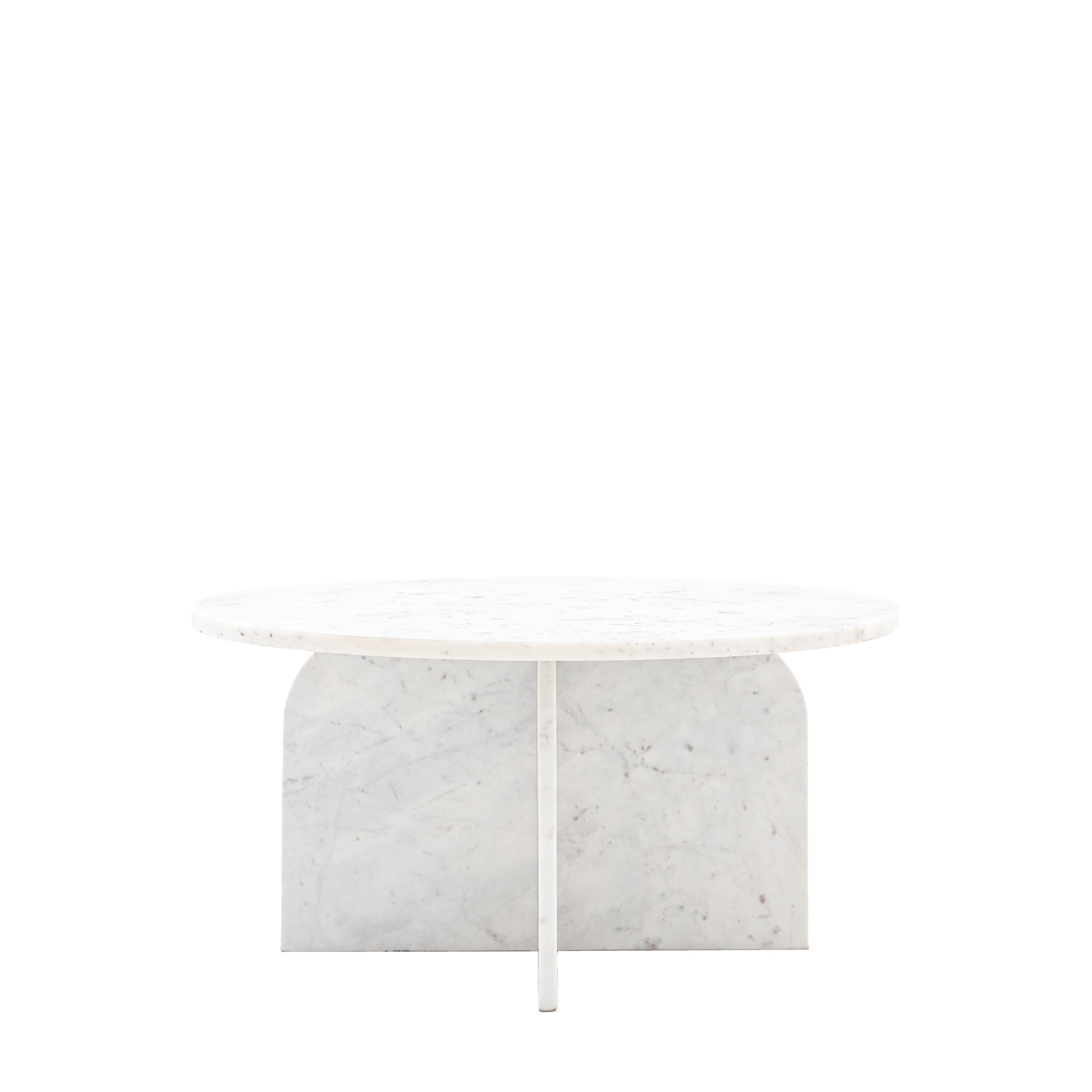 Amalfi Round Marble Coffee Table | White